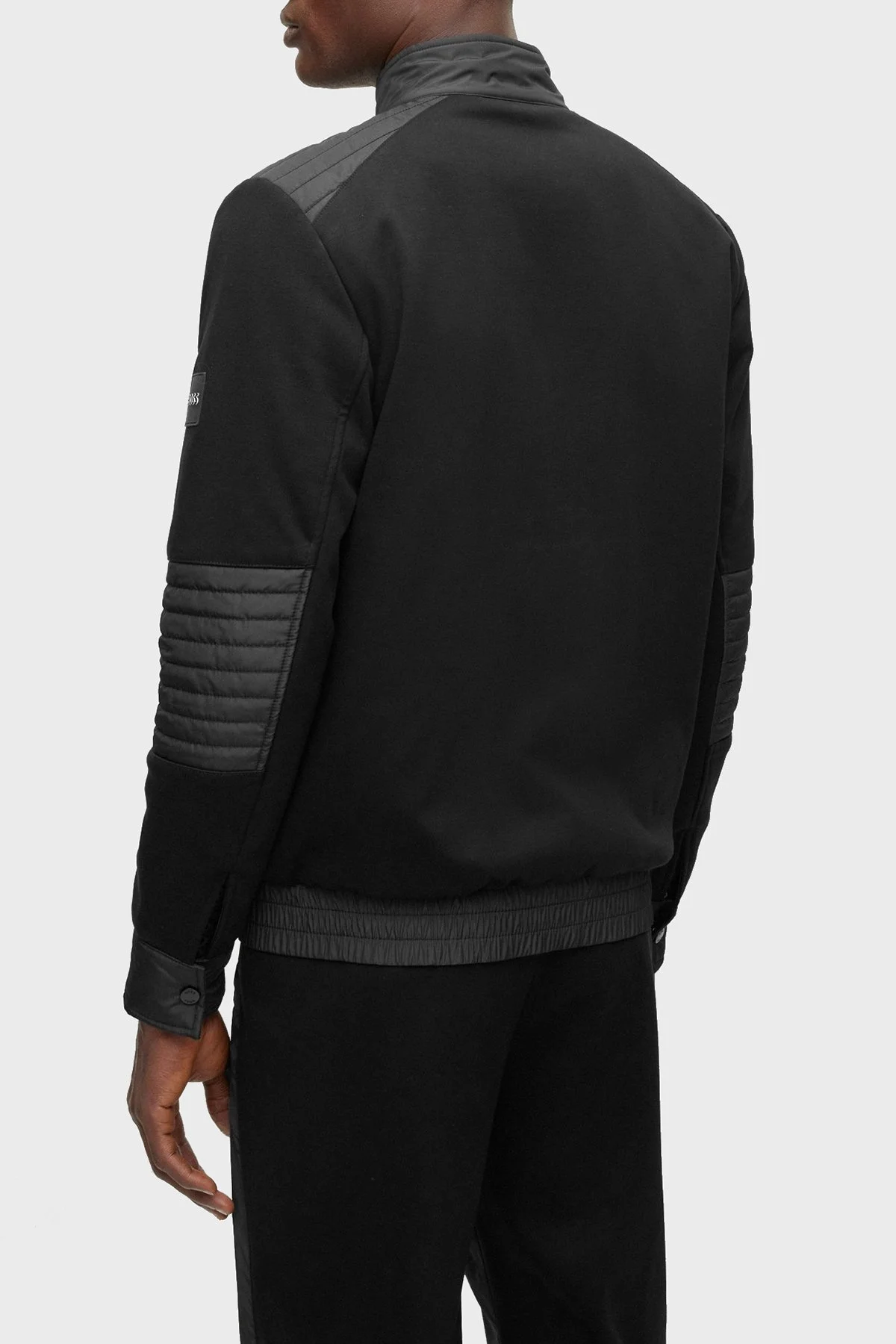 Boss Logolu Çift Taraflı Dik Yaka Fermuarlı Regular Fit Erkek Ceket 50481756 001 SİYAH - 3