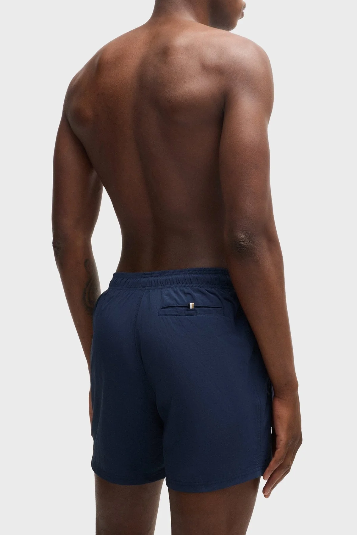 Boss Logolu Deniz Şortu Belden Bağlamalı Çabuk Kuruyan Cepli Erkek Mayo Short 50514502 413 LACİVERT - 3