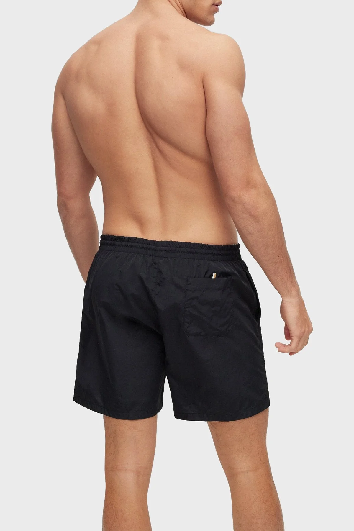 Boss Logolu Deniz Şortu Belden Bağlamalı Cepli Erkek Mayo Short 50491579 001 SİYAH - 2
