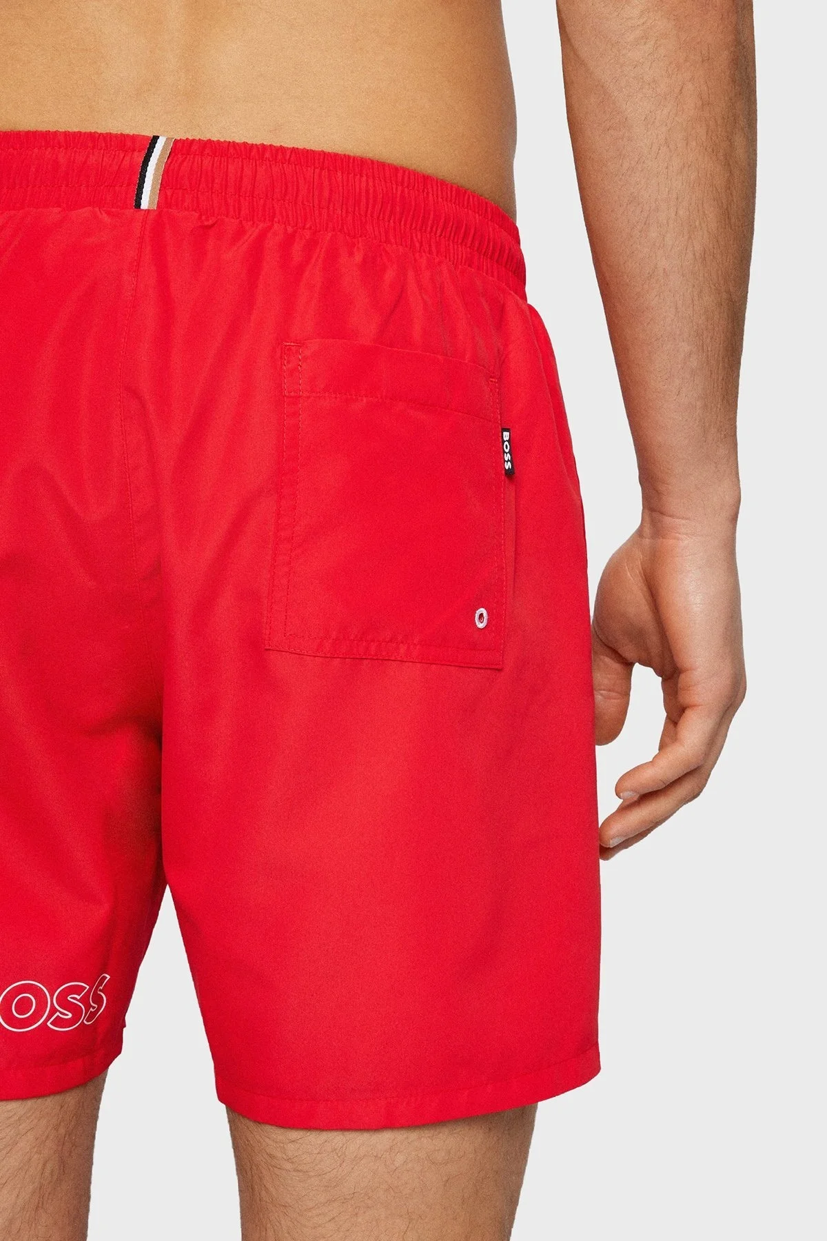 Boss Logolu Deniz Şortu Cepli 50469300 629 Erkek Mayo Short 50469300 629 KIRMIZI - 3
