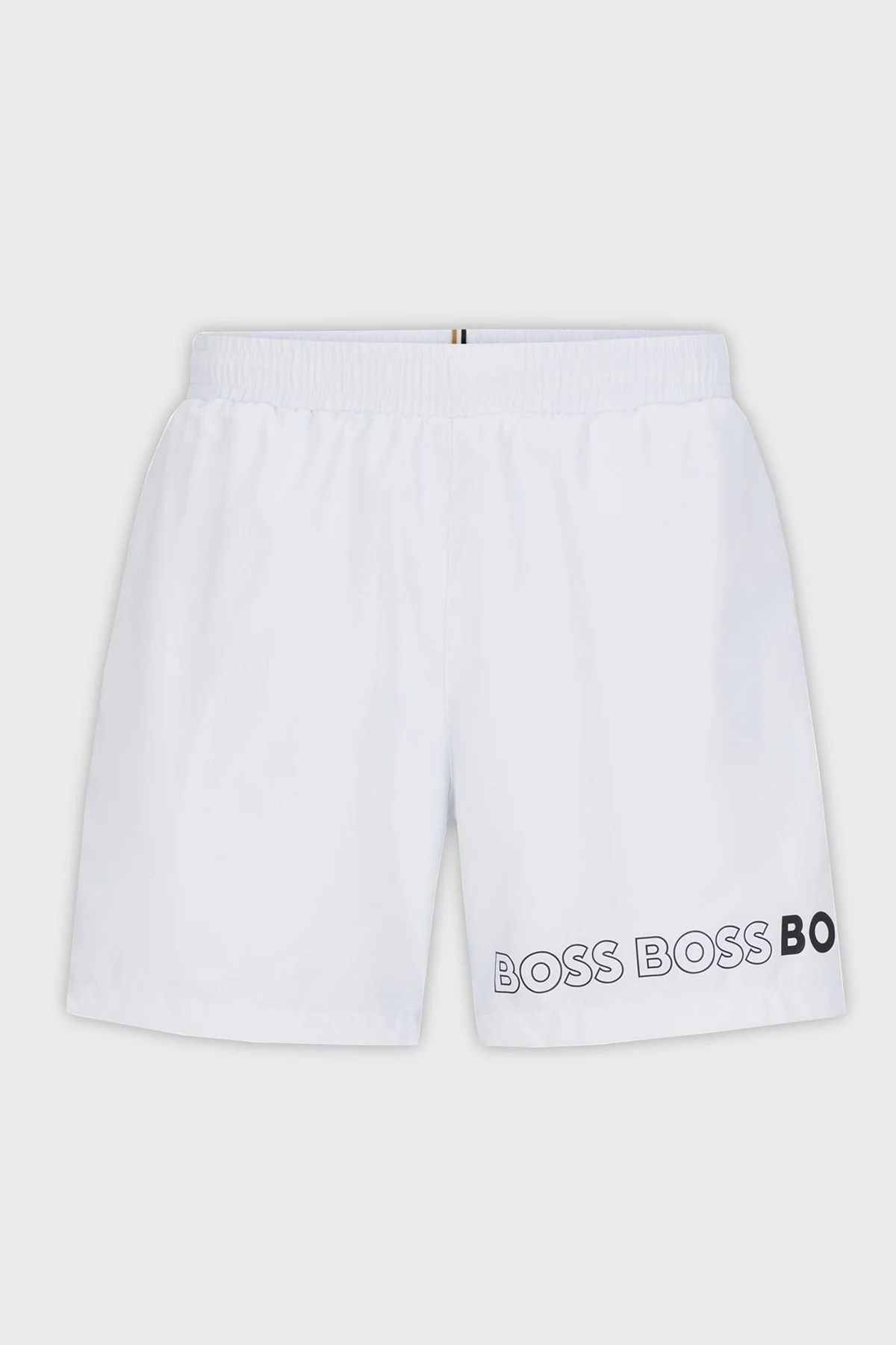 Boss Logolu Deniz Şortu Cepli Erkek Mayo Short 50469300 100 BEYAZ - 4
