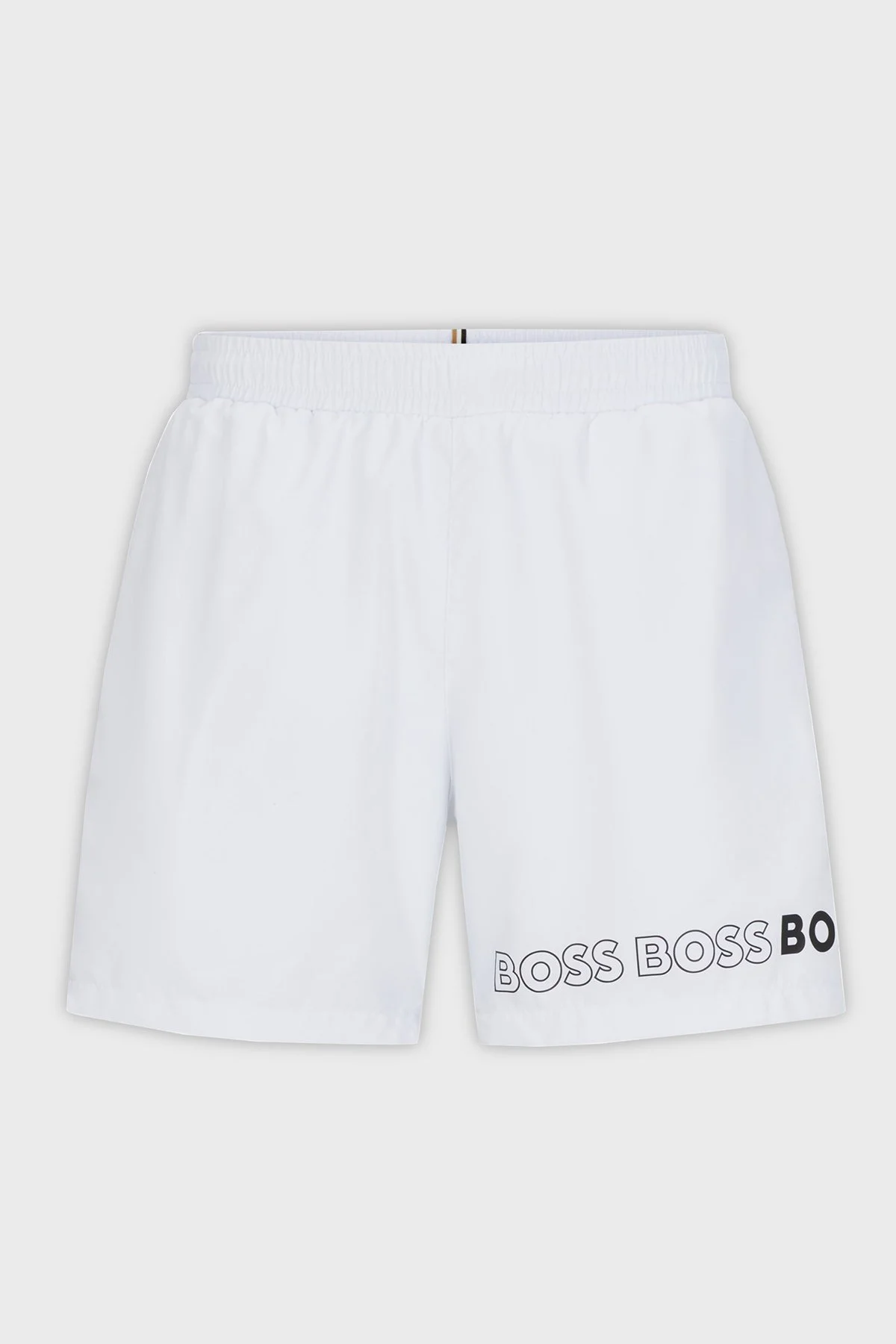 Boss Logolu Deniz Şortu Cepli Erkek Mayo Short 50469300 100 BEYAZ - 4