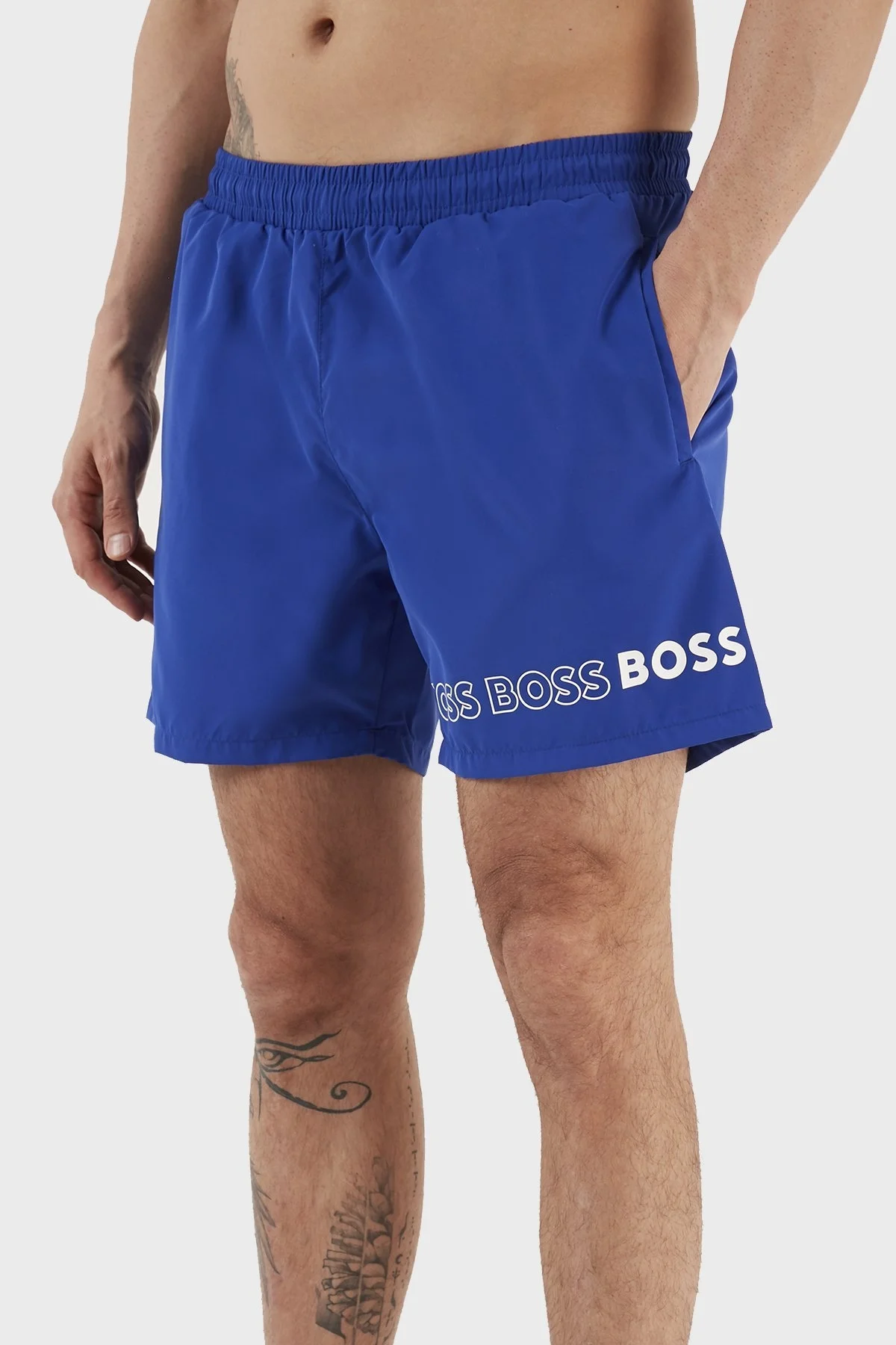 Boss Logolu Deniz Şortu Cepli Erkek Mayo Short 50469300 433 SAKS - 3