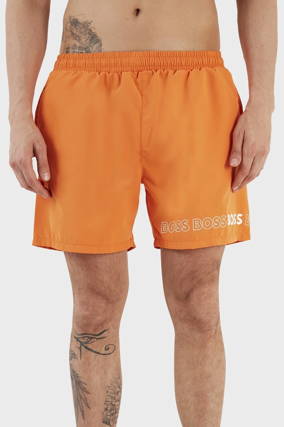 Boss Logolu Deniz Şortu Cepli Erkek Mayo Short 50469300 829 TURUNCU - 2
