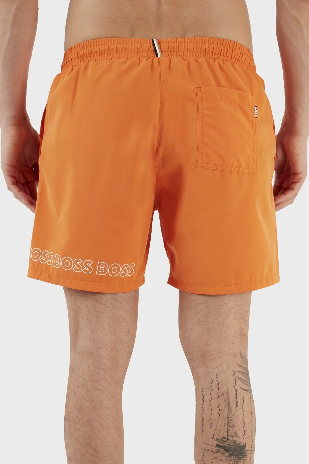 Boss Logolu Deniz Şortu Cepli Erkek Mayo Short 50469300 829 TURUNCU - 5
