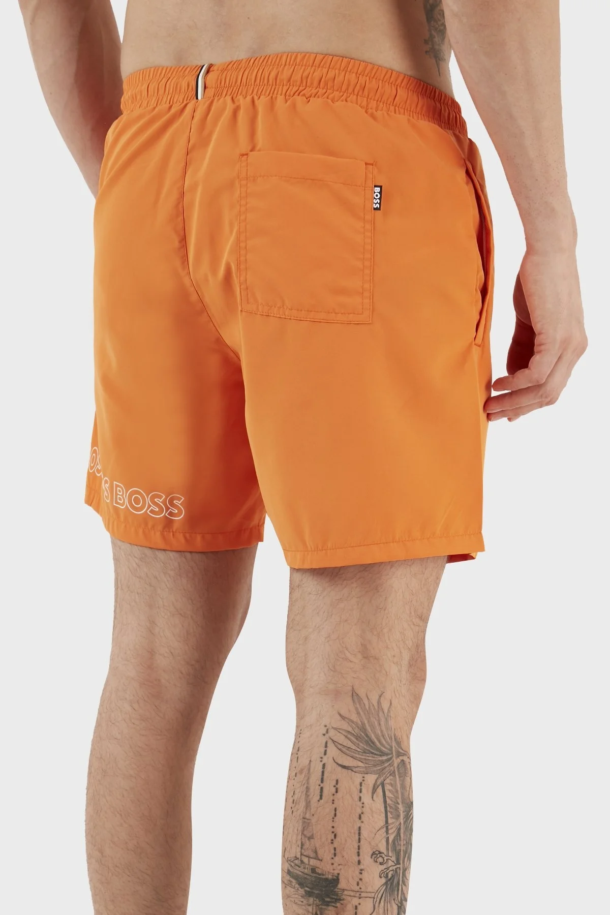 Boss Logolu Deniz Şortu Cepli Erkek Mayo Short 50469300 829 TURUNCU - 6