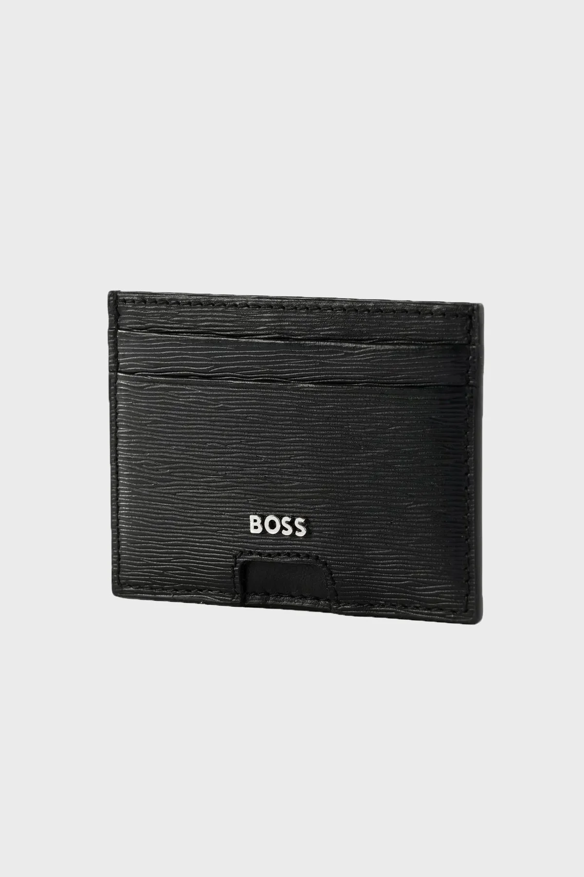 Boss Logolu Deri Erkek Kartlık 50548831 001 SİYAH - 1