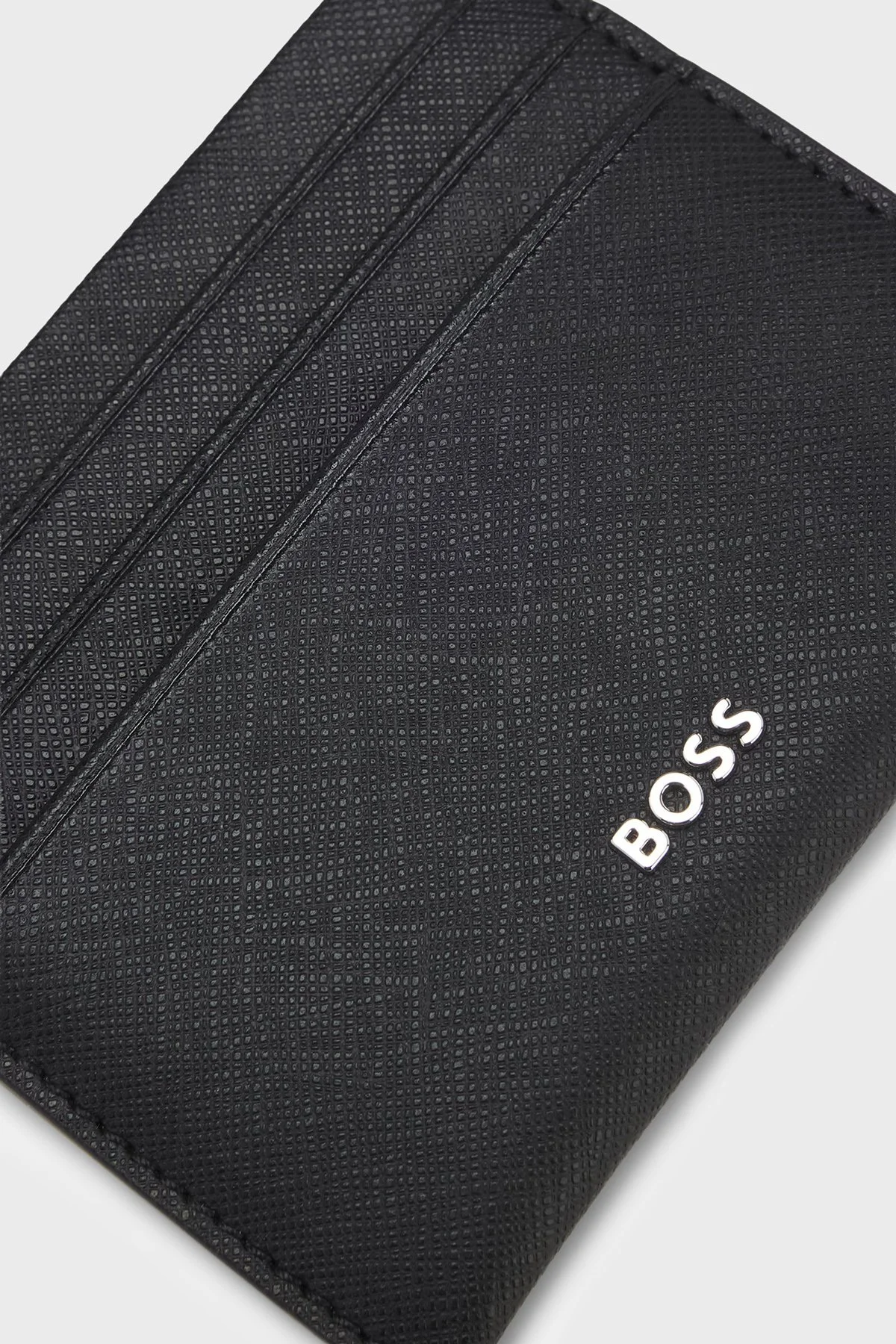 Boss Logolu Deri Erkek Kartlık 50568400 001 Siyah - 3