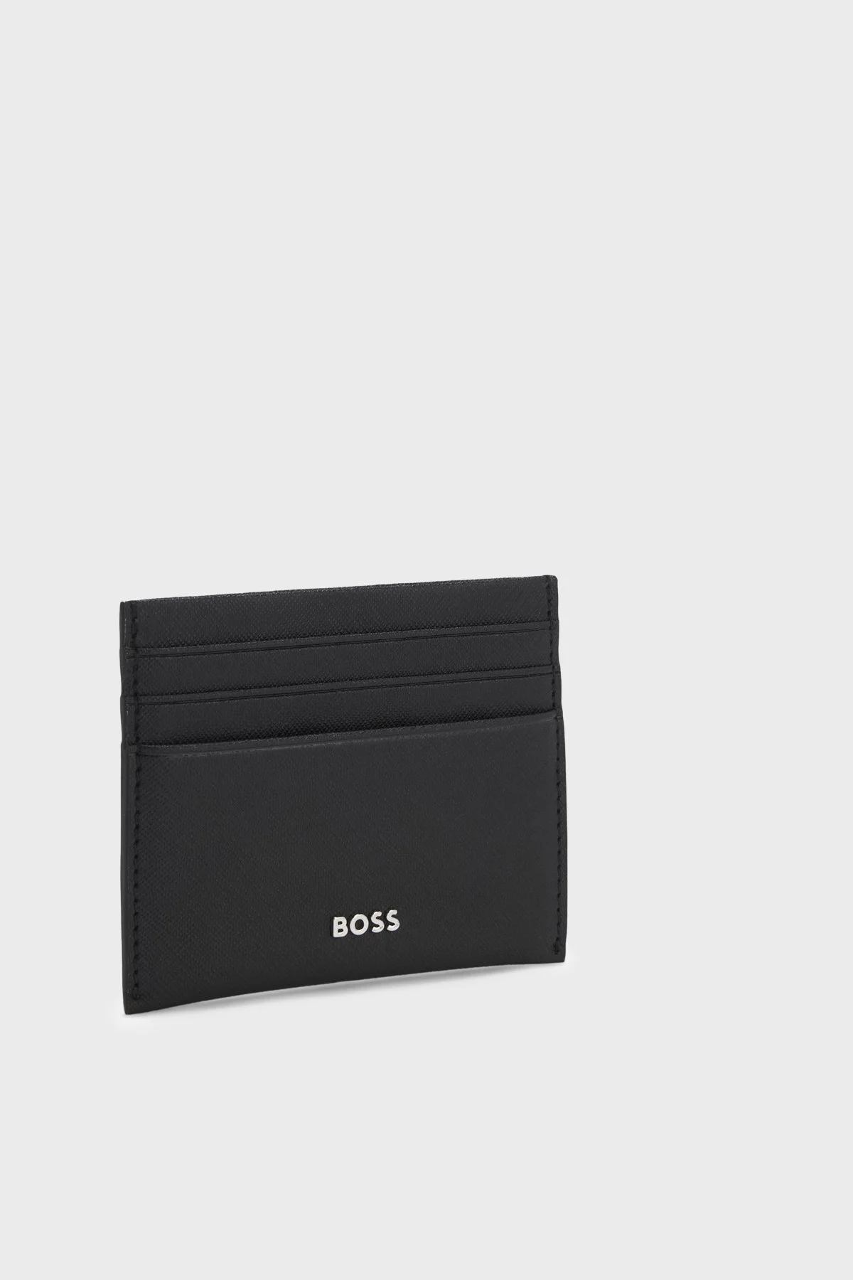 Boss Logolu Deri Erkek Kartlık 50568400 001 Siyah - 4