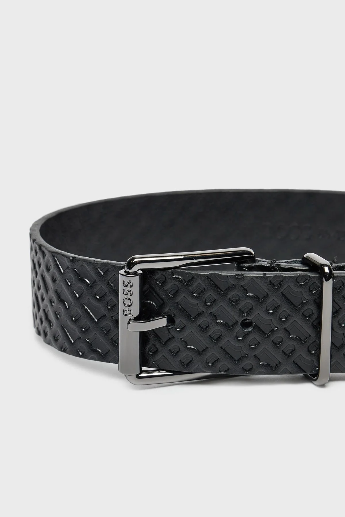 Boss Logolu Deri Erkek Kemer 50522845 001 SİYAH - 3