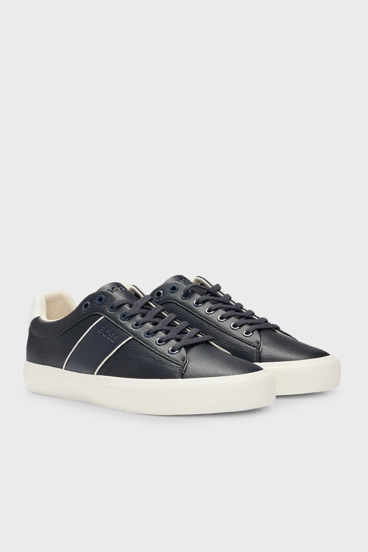 Boss Logolu Deri Sneaker 50522833 401 Erkek Ayakkabı 5052283 340 LACİVERT - 3