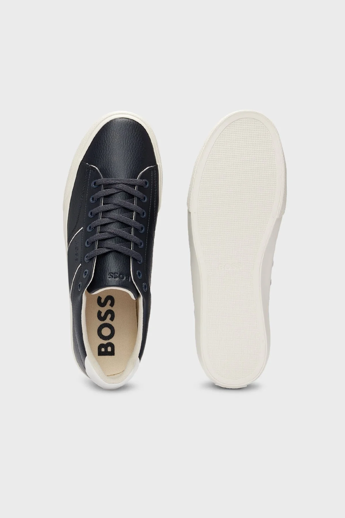 Boss Logolu Deri Sneaker 50522833 401 Erkek Ayakkabı 5052283 340 LACİVERT - 4