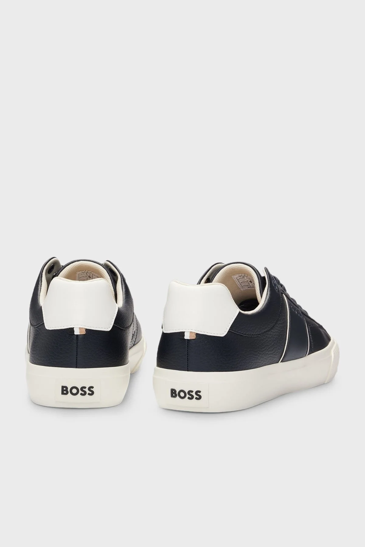 Boss Logolu Deri Sneaker 50522833 401 Erkek Ayakkabı 5052283 340 LACİVERT - 5
