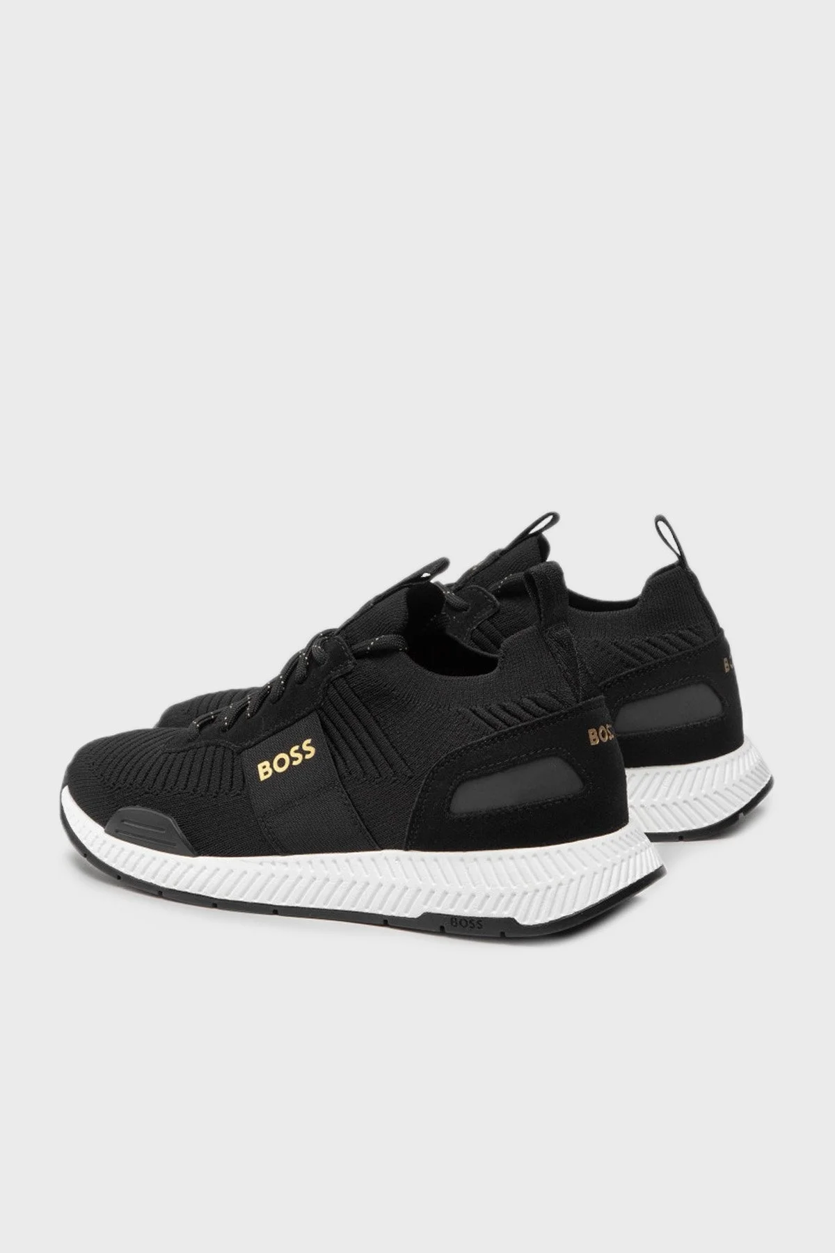 Boss Logolu Deri Sneaker Erkek Ayakkabı 50470596 007 SİYAH-BEYAZ - 3