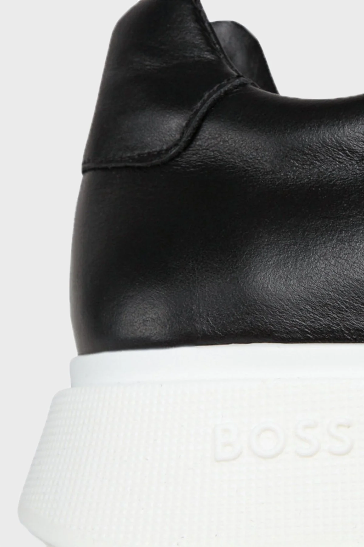 Boss Logolu Deri Sneaker Ayakkabı Erkek Ayakkabı 50470938 001 SİYAH - 6