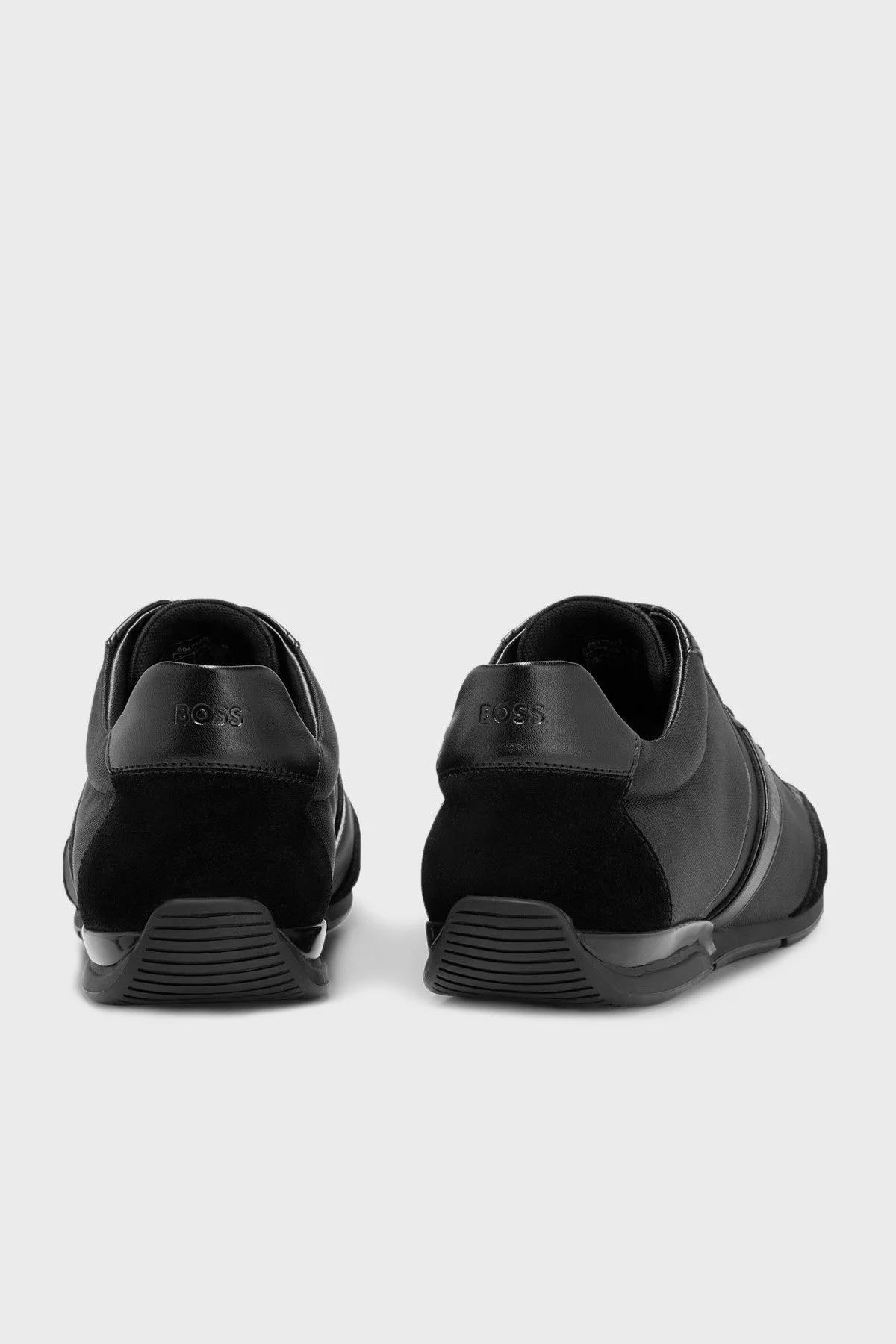 Boss Logolu Deri Sneaker Ayakkabı Erkek Ayakkabı 50471235 001 SİYAH - 3