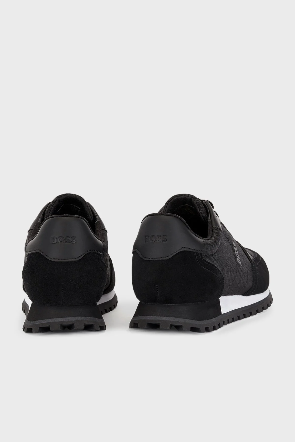 Boss Logolu Deri Sneaker Erkek Ayakkabı 50470152 001 SİYAH - 3