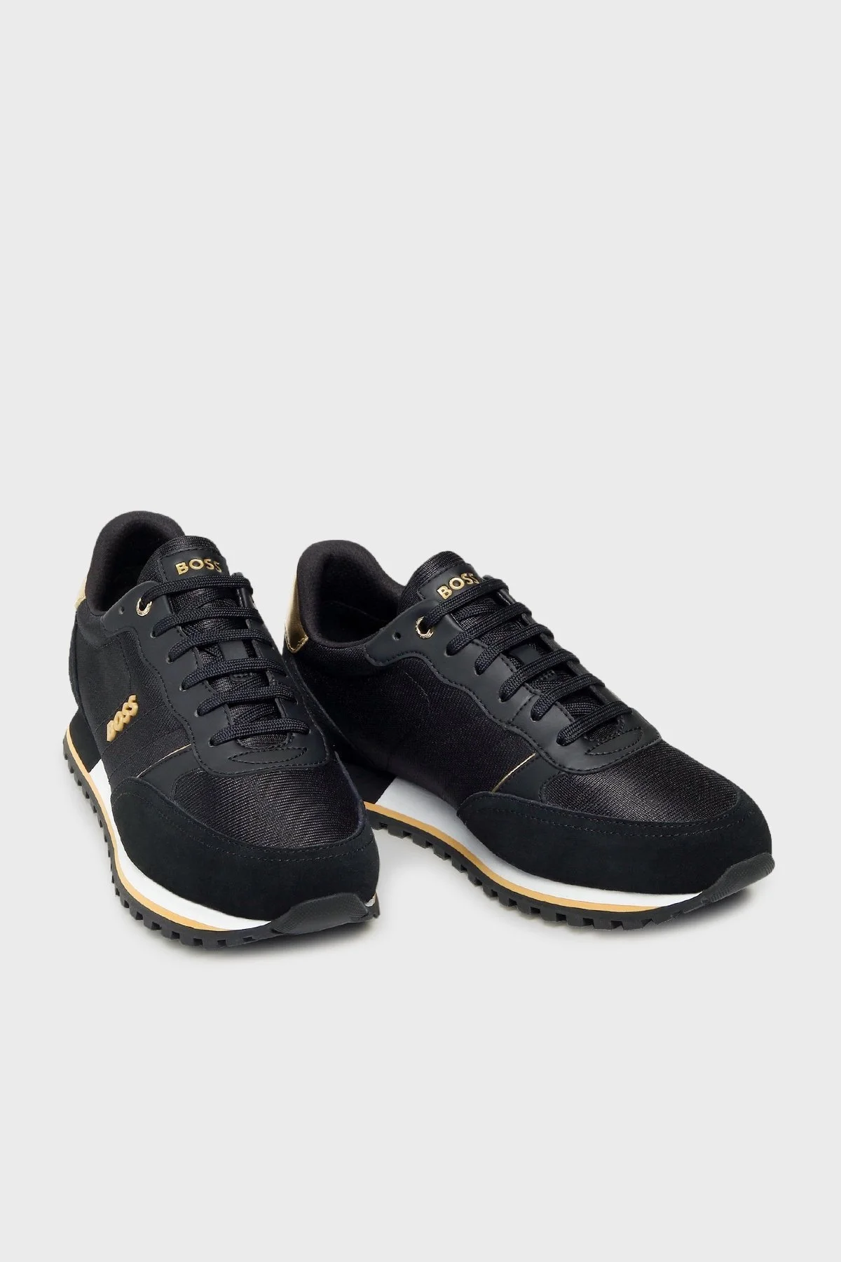 Boss Logolu Deri Sneaker Erkek Ayakkabı 50470152 007 SİYAH - 2