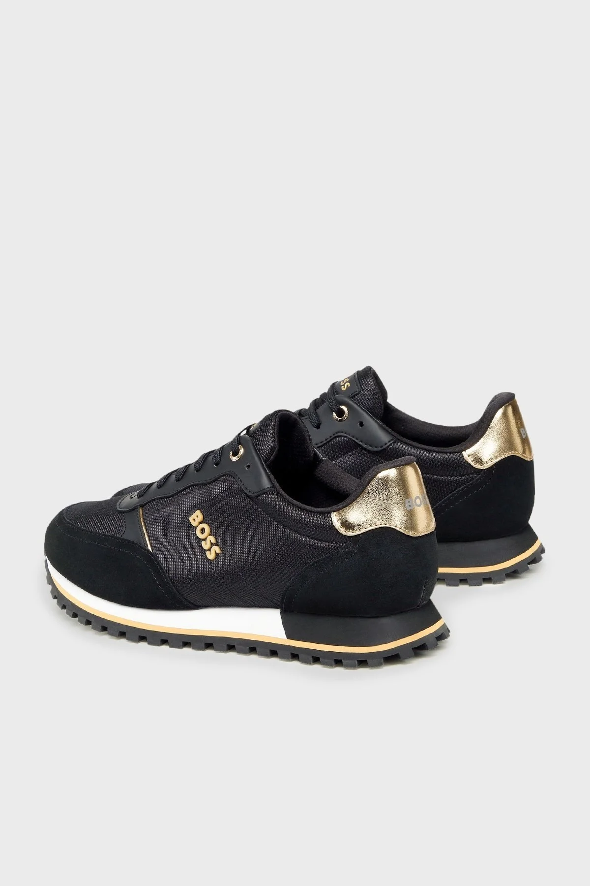 Boss Logolu Deri Sneaker Erkek Ayakkabı 50470152 007 SİYAH - 3