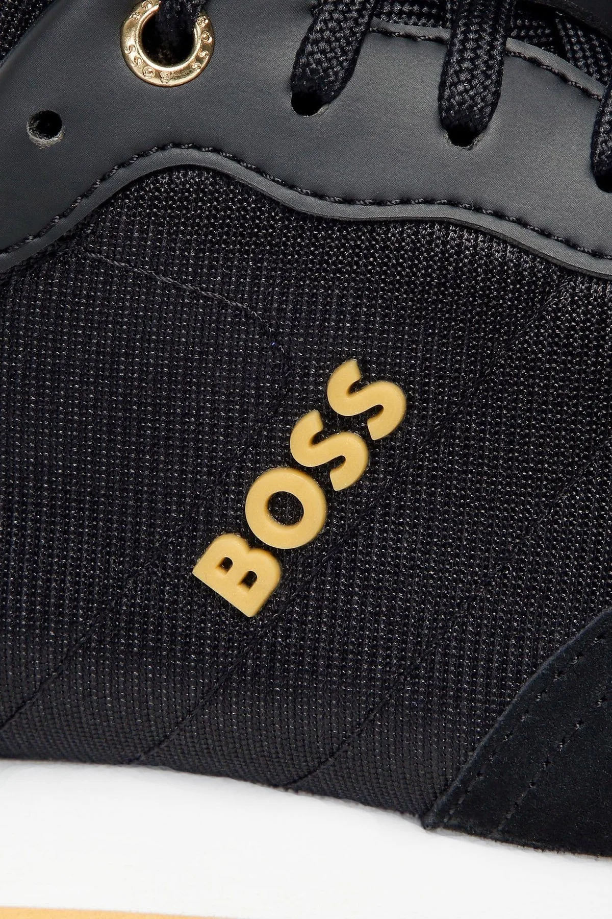 Boss Logolu Deri Sneaker Erkek Ayakkabı 50470152 007 SİYAH - 4