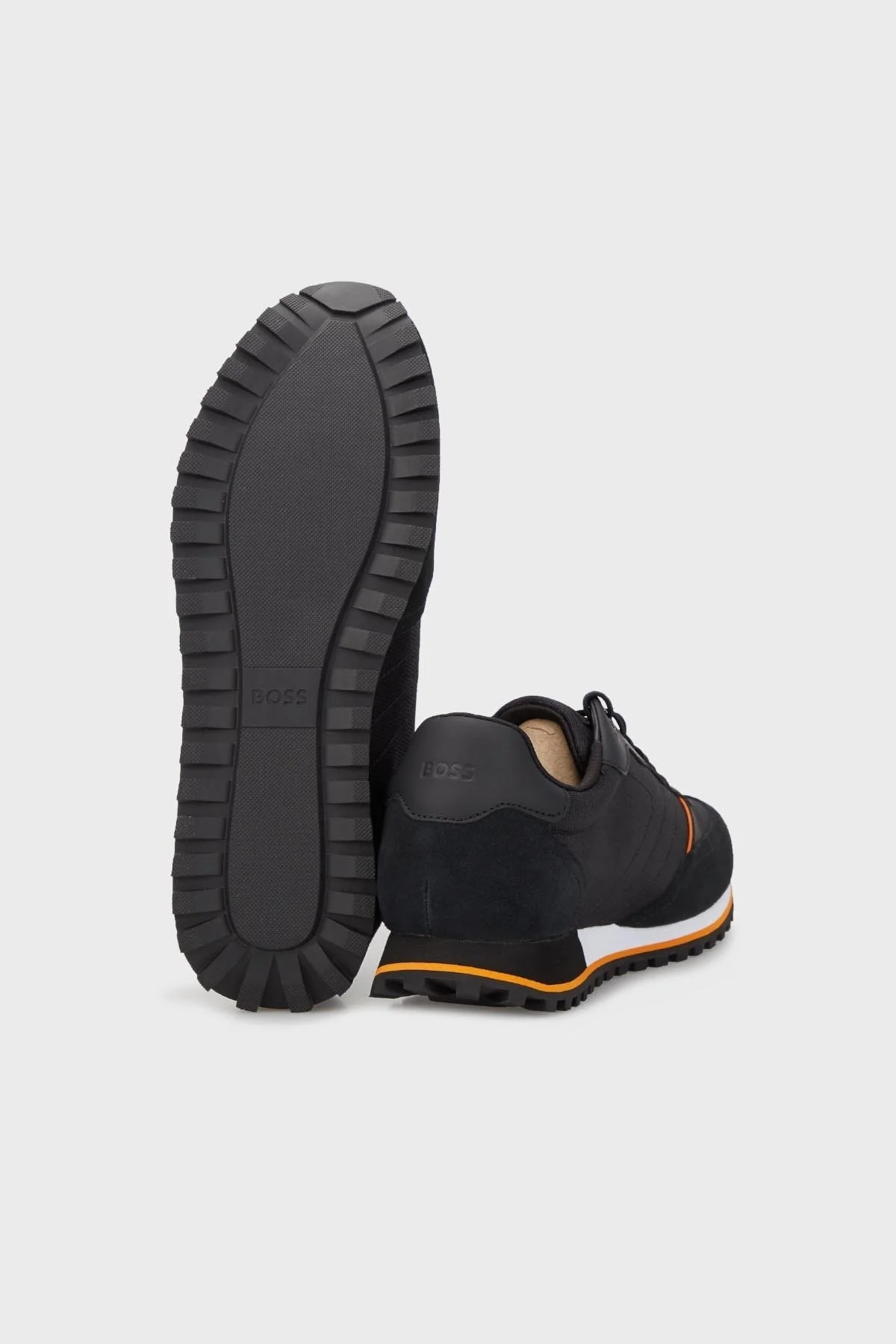 Boss Logolu Deri Sneaker Erkek Ayakkabı 50470152 008 SİYAH - 4