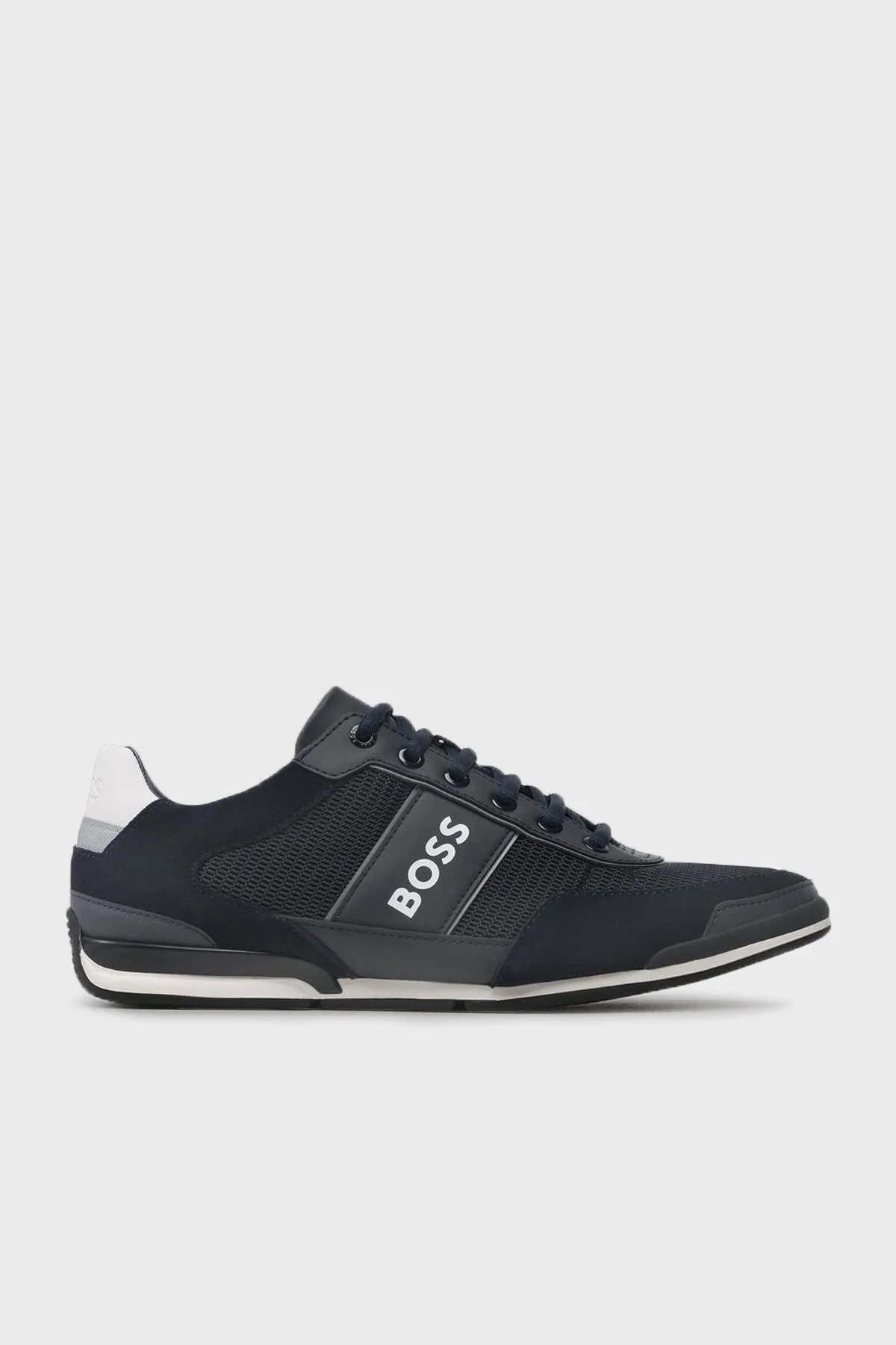 Boss Logolu Deri Sneaker Erkek Ayakkabı 50485629 401 LACİVERT - 1