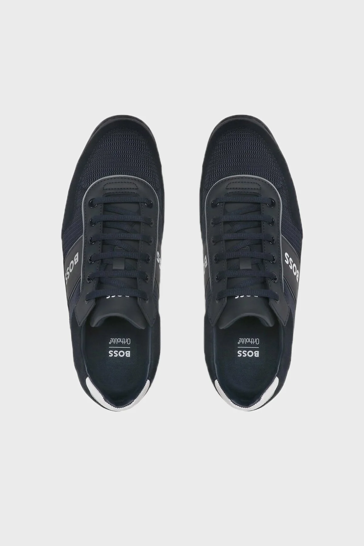 Boss Logolu Deri Sneaker Erkek Ayakkabı 50485629 401 LACİVERT - 5