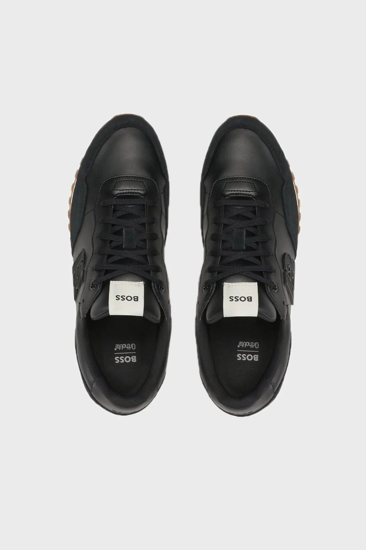 Boss Logolu Deri Sneaker Erkek Ayakkabı 50485712 001 SİYAH - 5