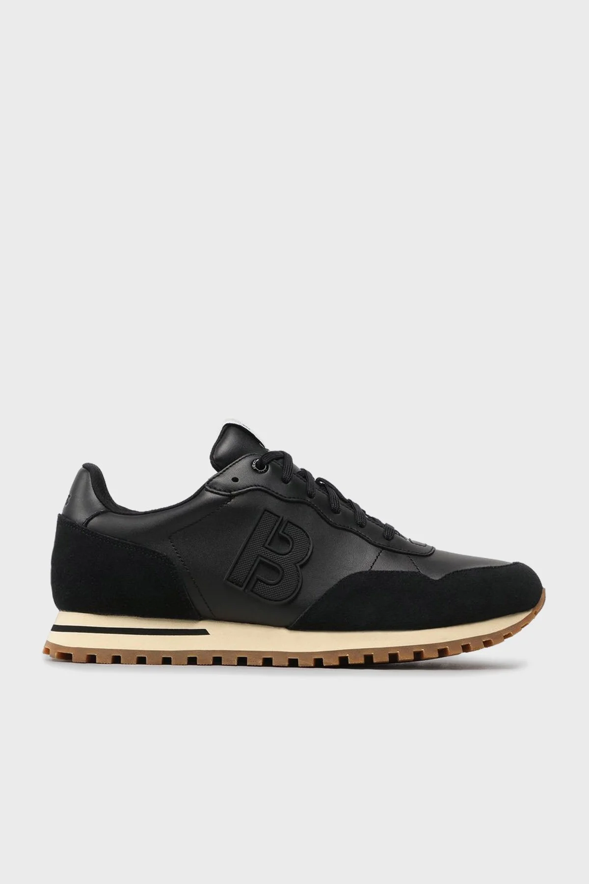 Boss Logolu Deri Sneaker Erkek Ayakkabı 50485712 001 SİYAH - 1