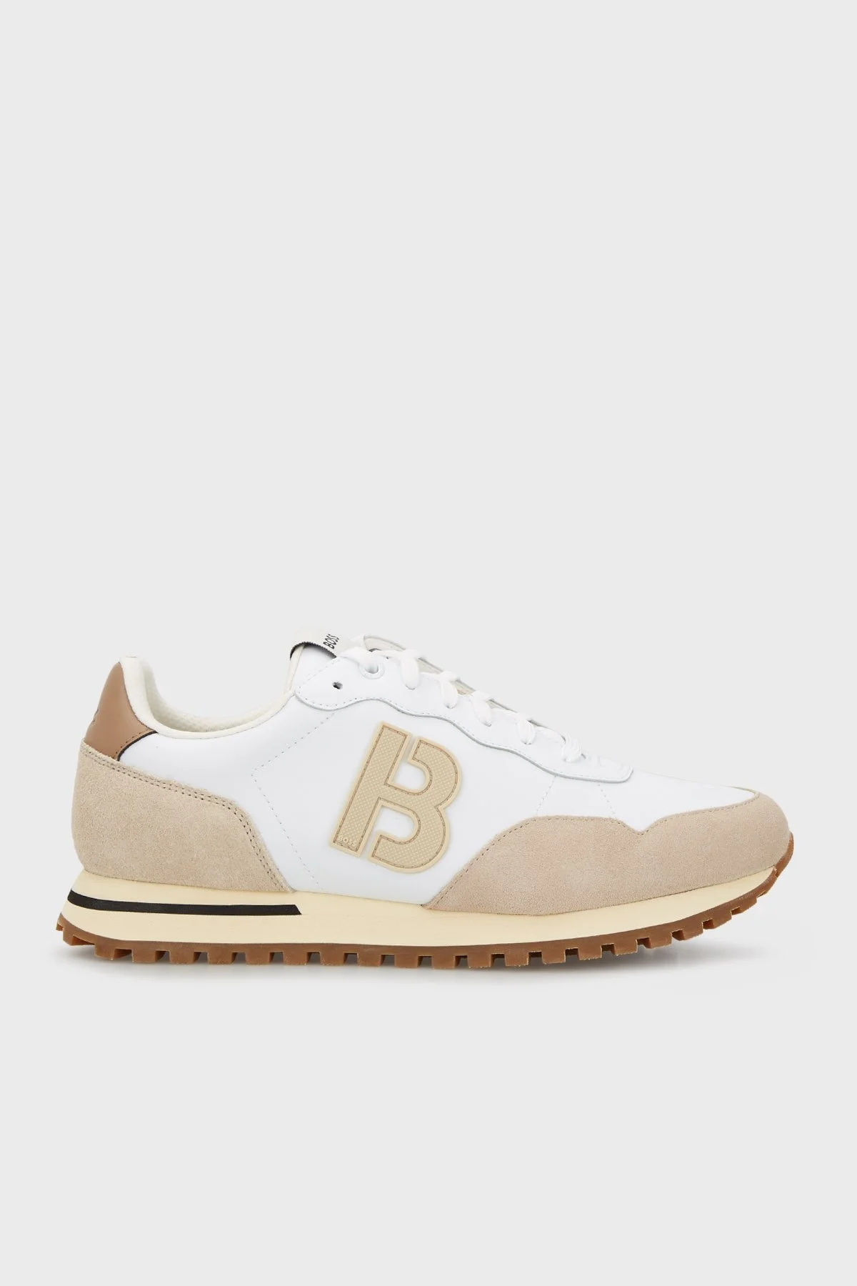 Boss Logolu Deri Sneaker Erkek Ayakkabı 50485712 122 BEYAZ-BEJ - 1