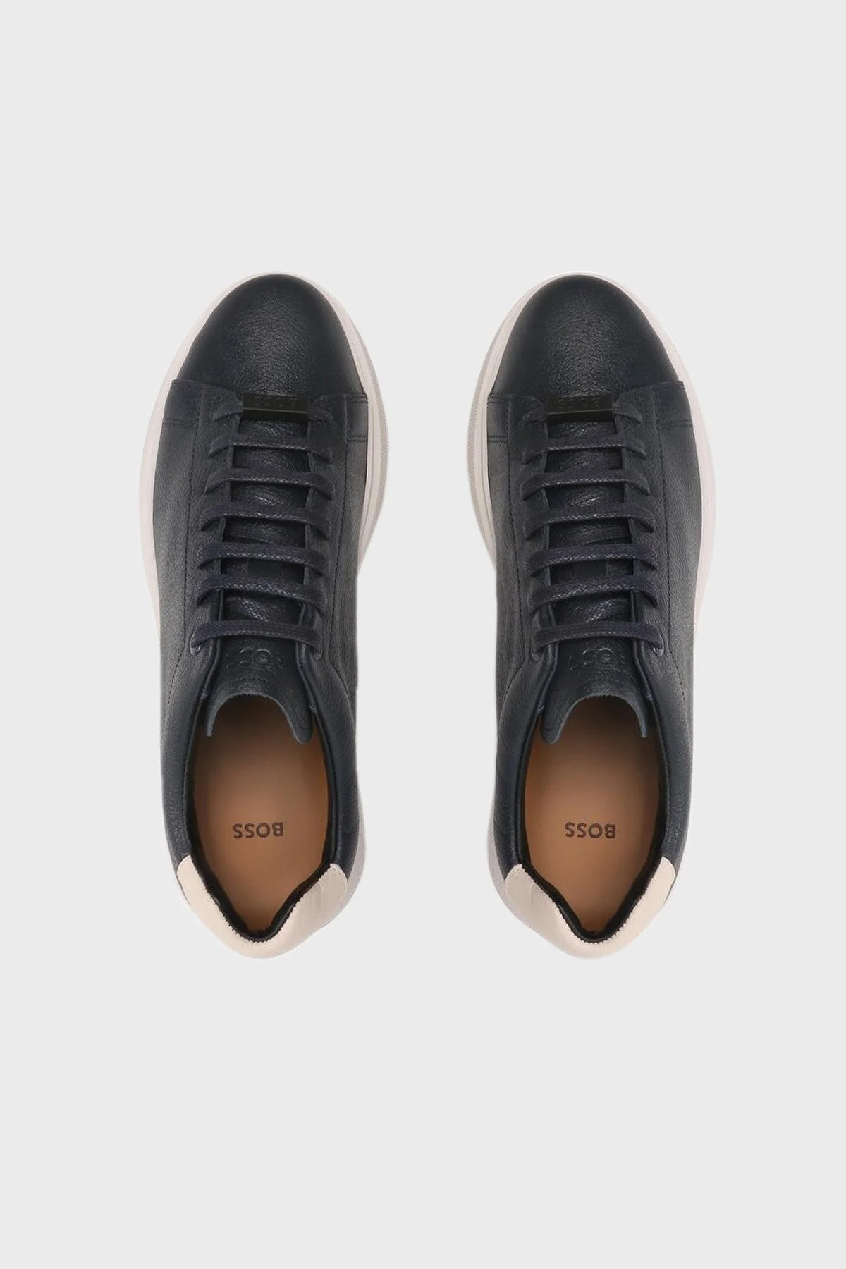 Boss Logolu Deri Sneaker Erkek Ayakkabı 50487262 401 LACİVERT - 5