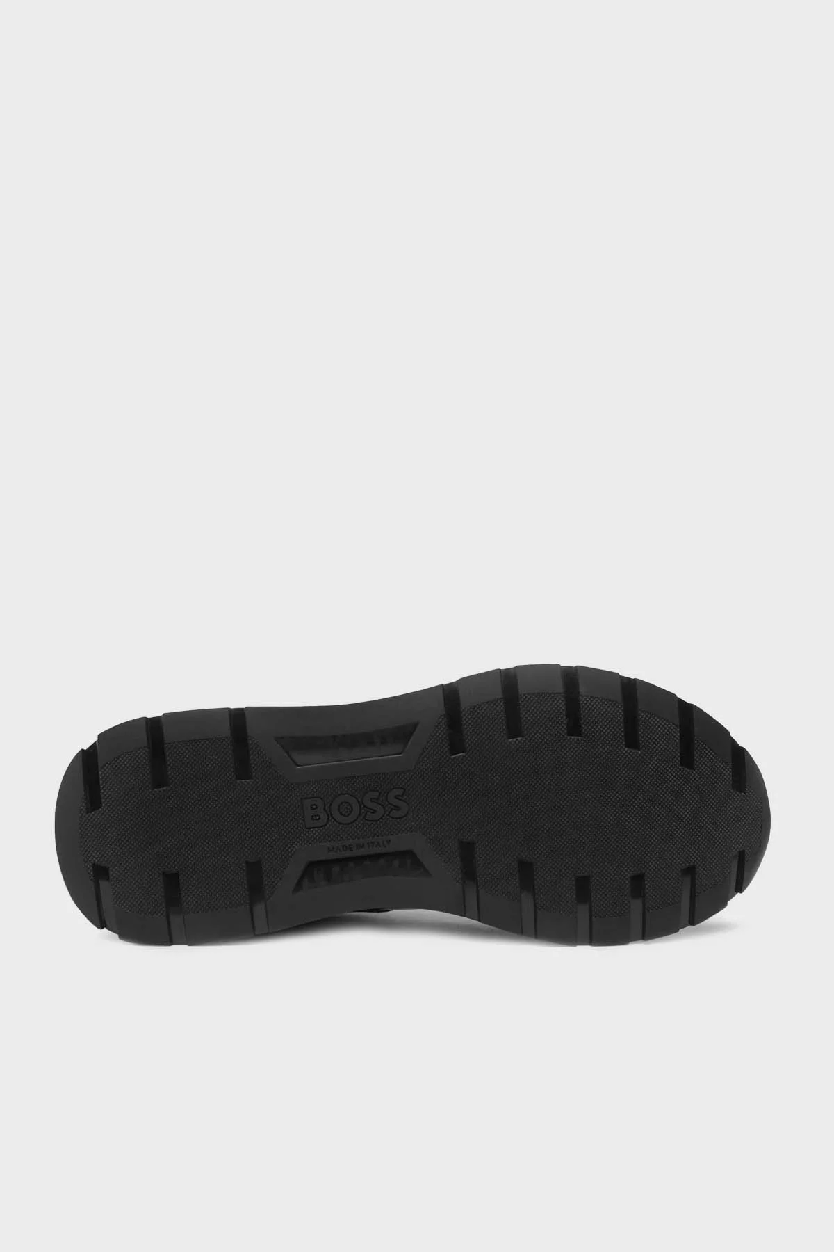 Boss Logolu Deri Sneaker Erkek Ayakkabı 50500510 001 SİYAH - 4