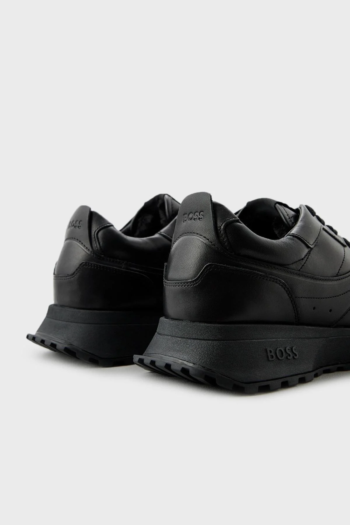 Boss Logolu Deri Sneaker Erkek Ayakkabı 50522818 005 SİYAH - 5