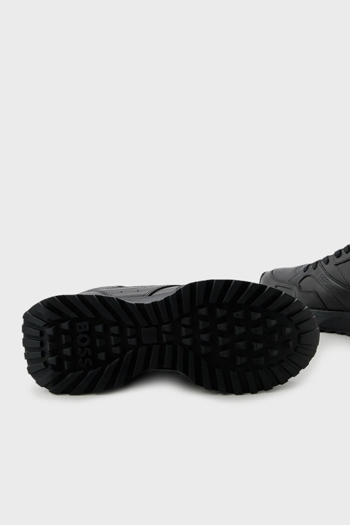 Boss Logolu Deri Sneaker Erkek Ayakkabı 50522818 005 SİYAH - 6