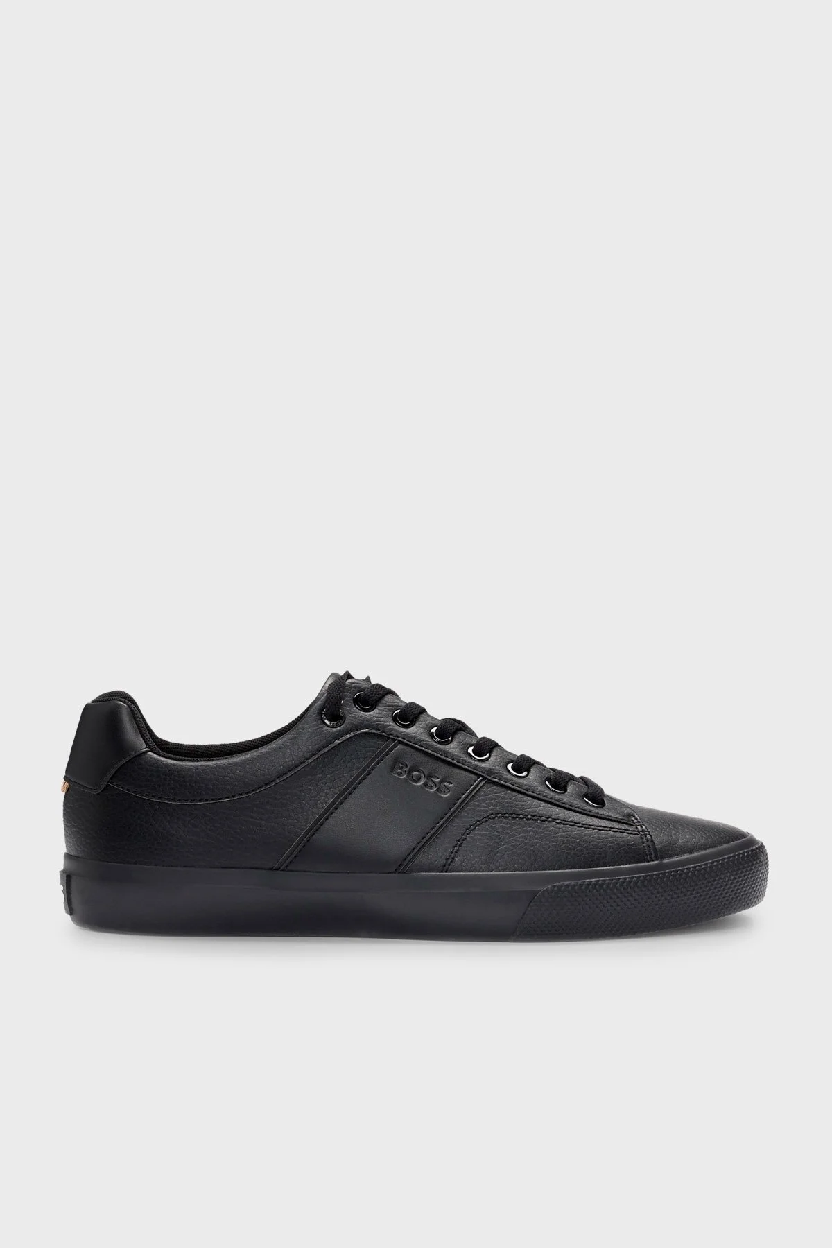 Boss Logolu Deri Sneaker Erkek Ayakkabı 50522833 005 SİYAH - 1