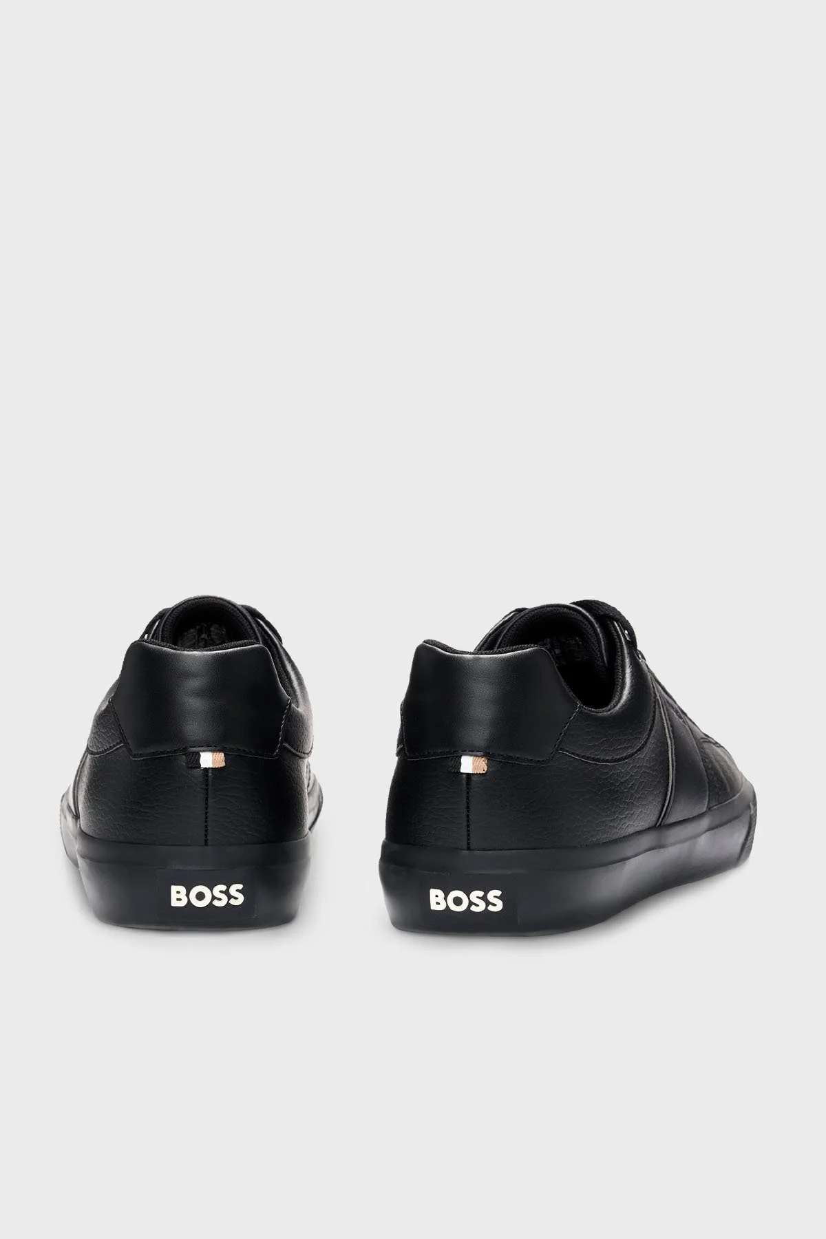 Boss Logolu Deri Sneaker Erkek Ayakkabı 50522833 005 SİYAH - 5