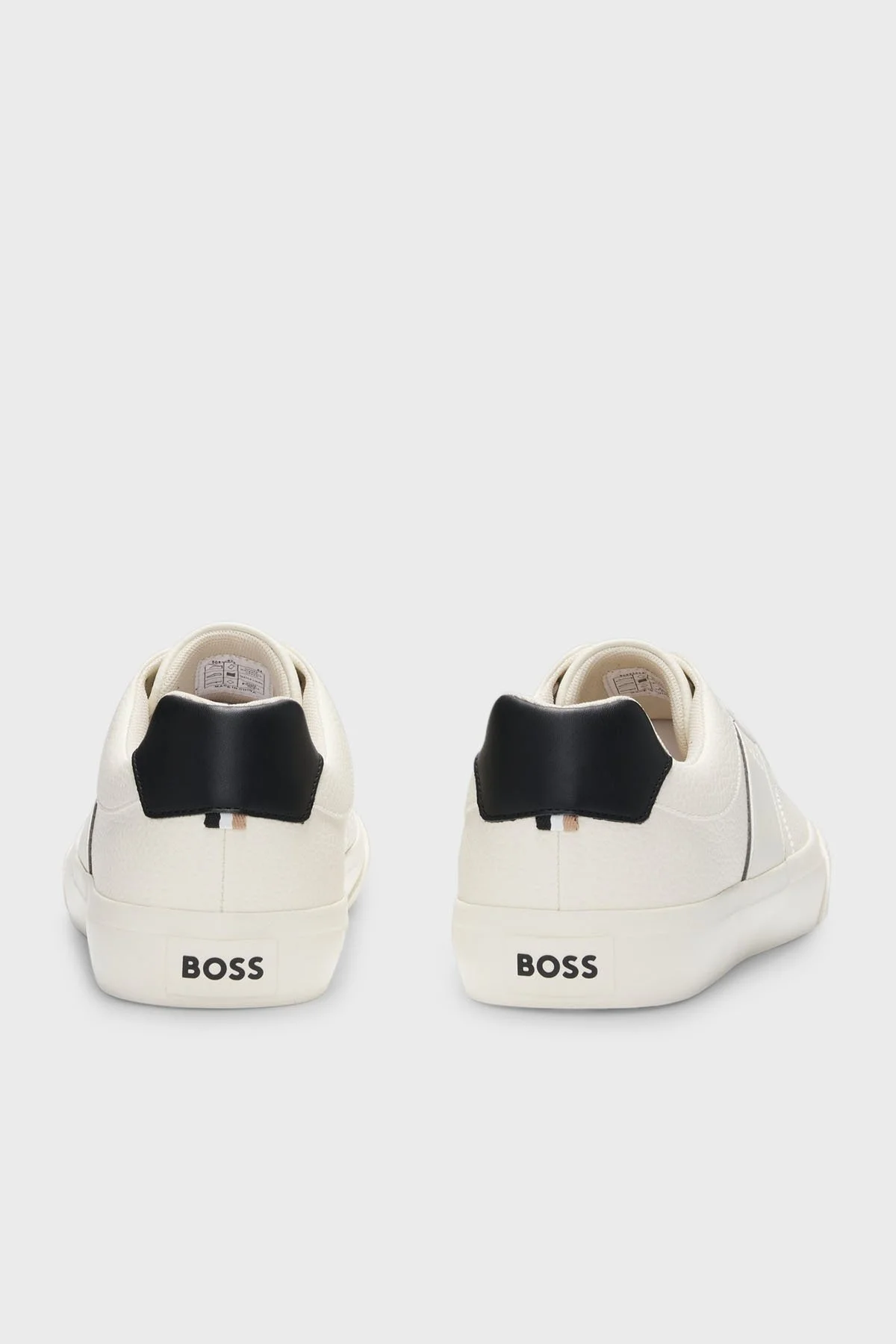 Boss Logolu Deri Sneaker Erkek Ayakkabı 50522833 101 BEYAZ - 5