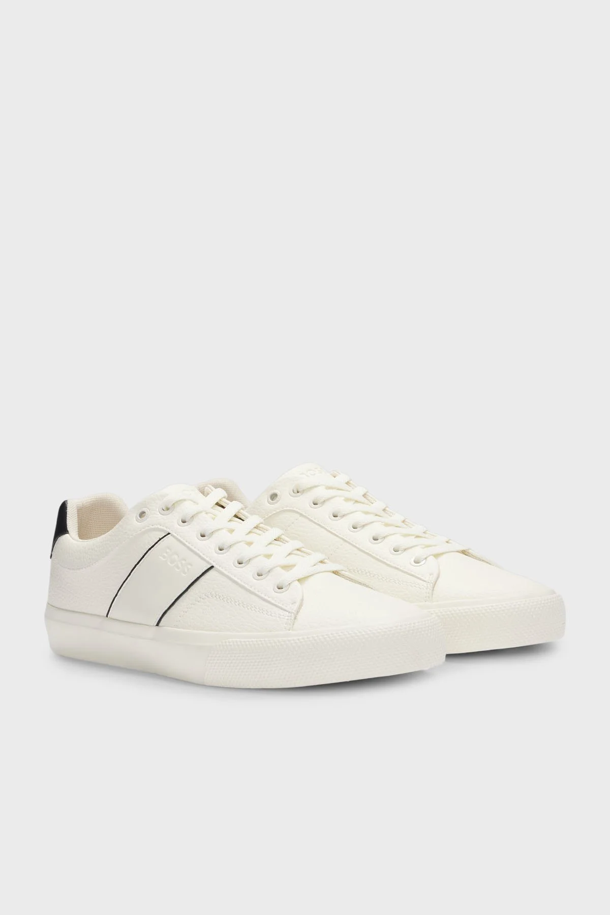 Boss Logolu Deri Sneaker Erkek Ayakkabı 50522833 101 BEYAZ - 3