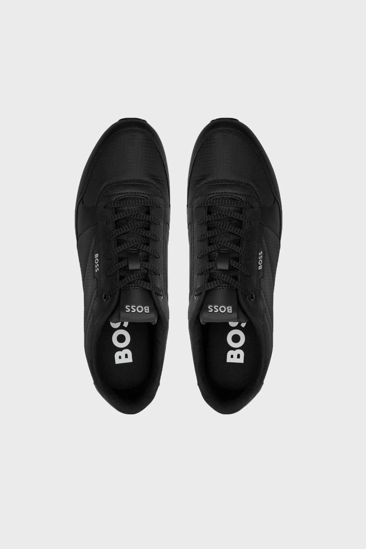 Boss Logolu Deri Sneaker Erkek Ayakkabı 50523308 002 SİYAH - 3