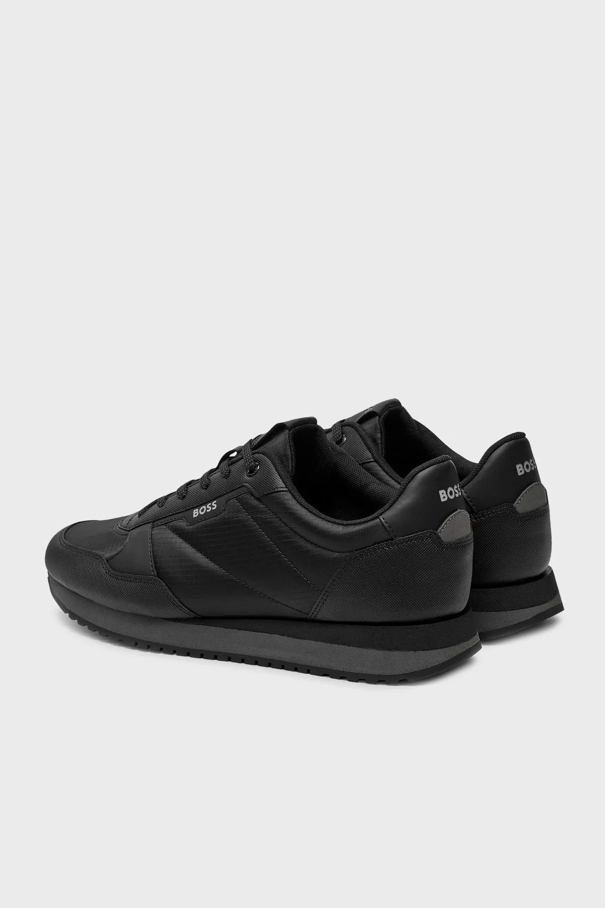Boss Logolu Deri Sneaker Erkek Ayakkabı 50523308 002 SİYAH - 4
