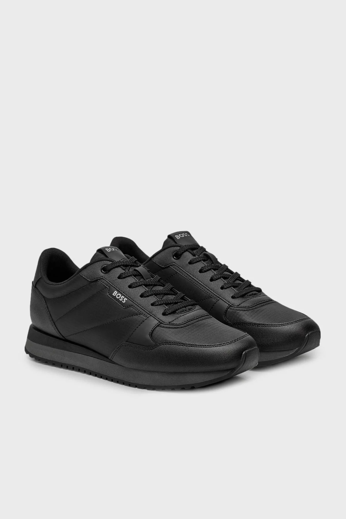 Boss Logolu Deri Sneaker Erkek Ayakkabı 50523308 002 SİYAH - 8