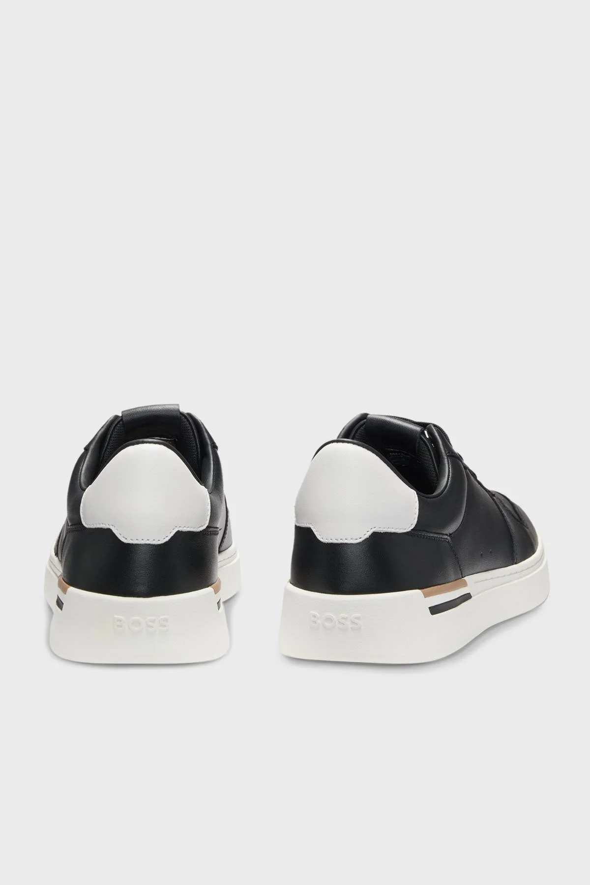 Boss Logolu Deri Sneaker Erkek Ayakkabı 50542538 001 SİYAH - 5