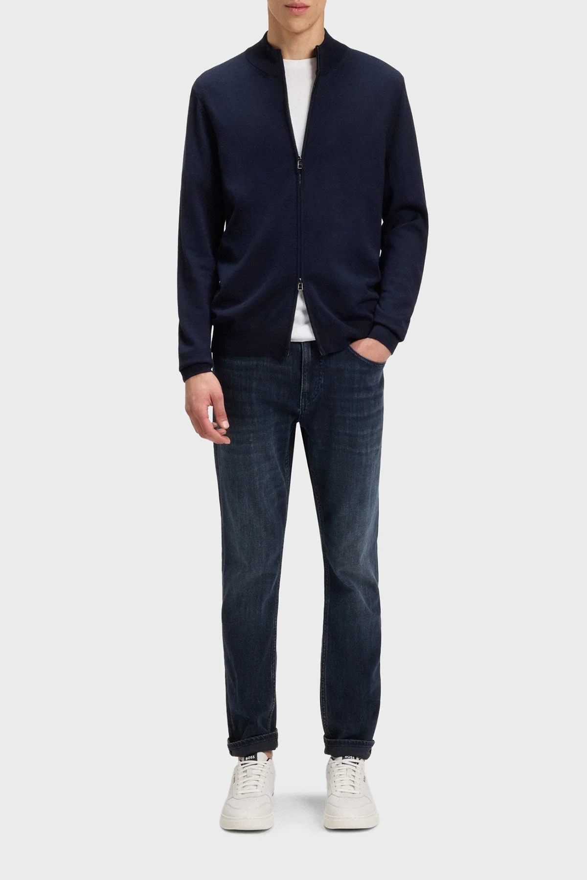 Boss Logolu Deri Sneaker Erkek Ayakkabı 50542538 140 BEYAZ - 2