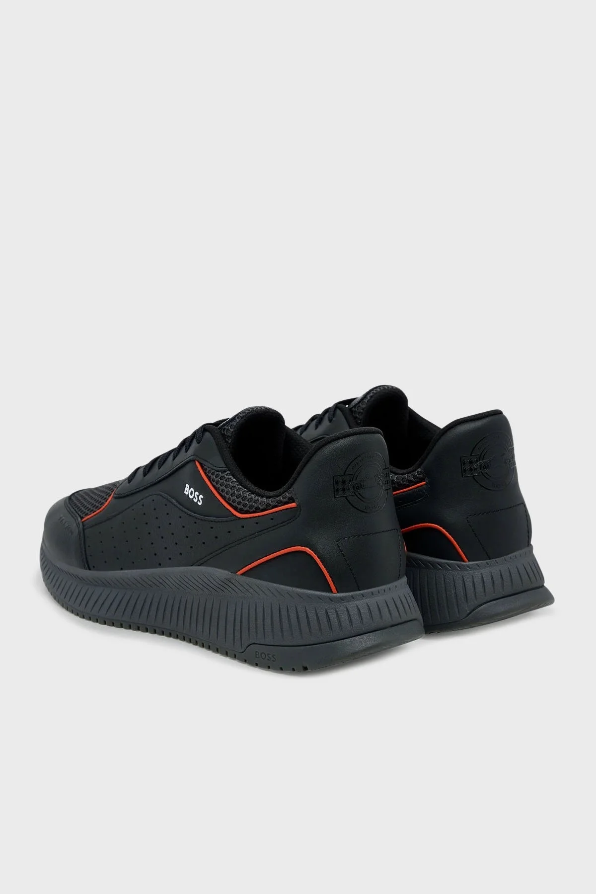 Boss Logolu Deri Sneaker Erkek Ayakkabı 50548706 016 SİYAH - 4