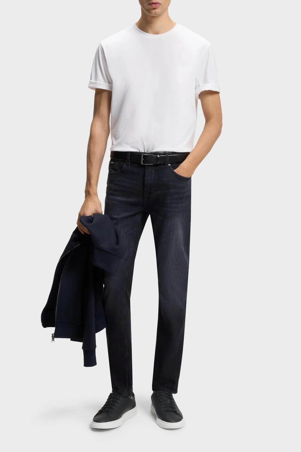 Boss Logolu Deri Sneaker Erkek Ayakkabı 50552853 002 SİYAH - 2