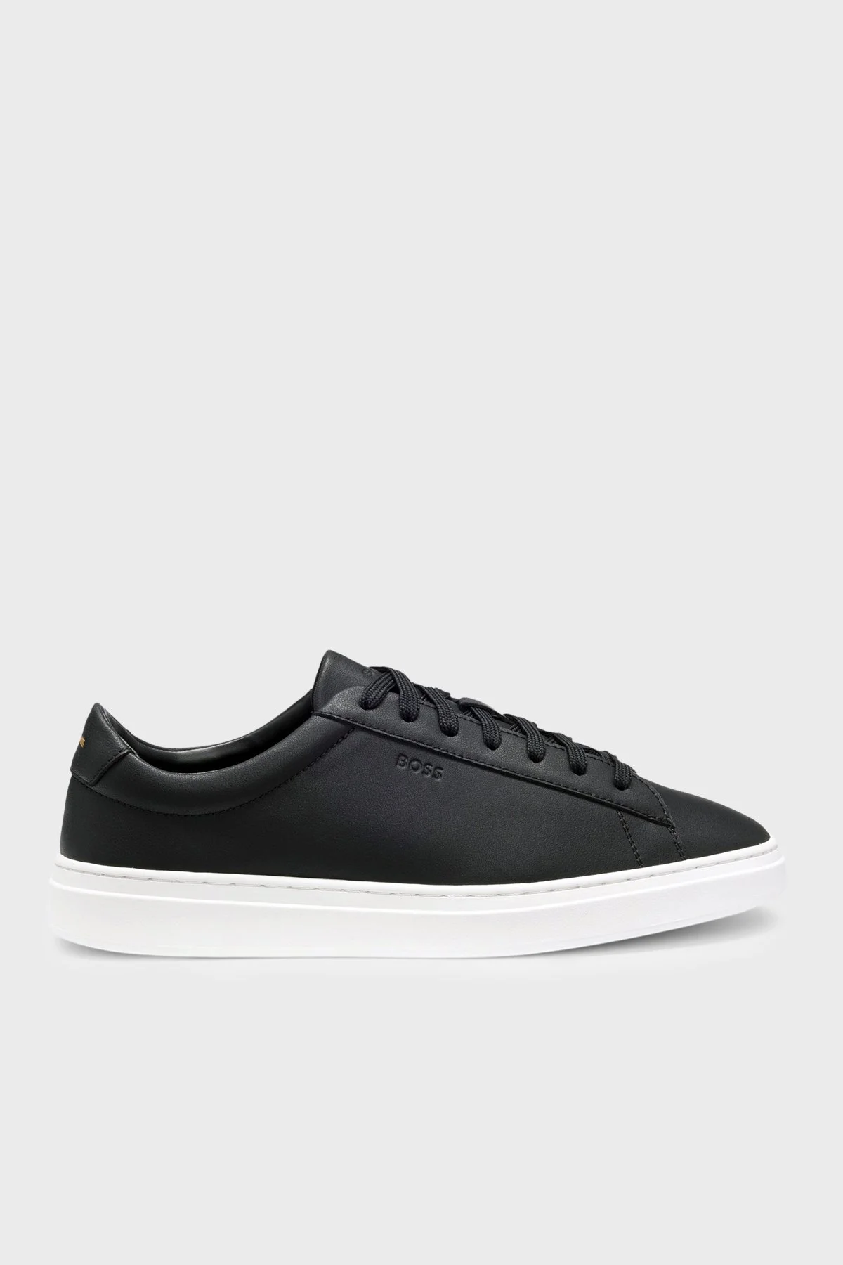 Boss Logolu Deri Sneaker Erkek Ayakkabı 50552853 002 SİYAH - 1