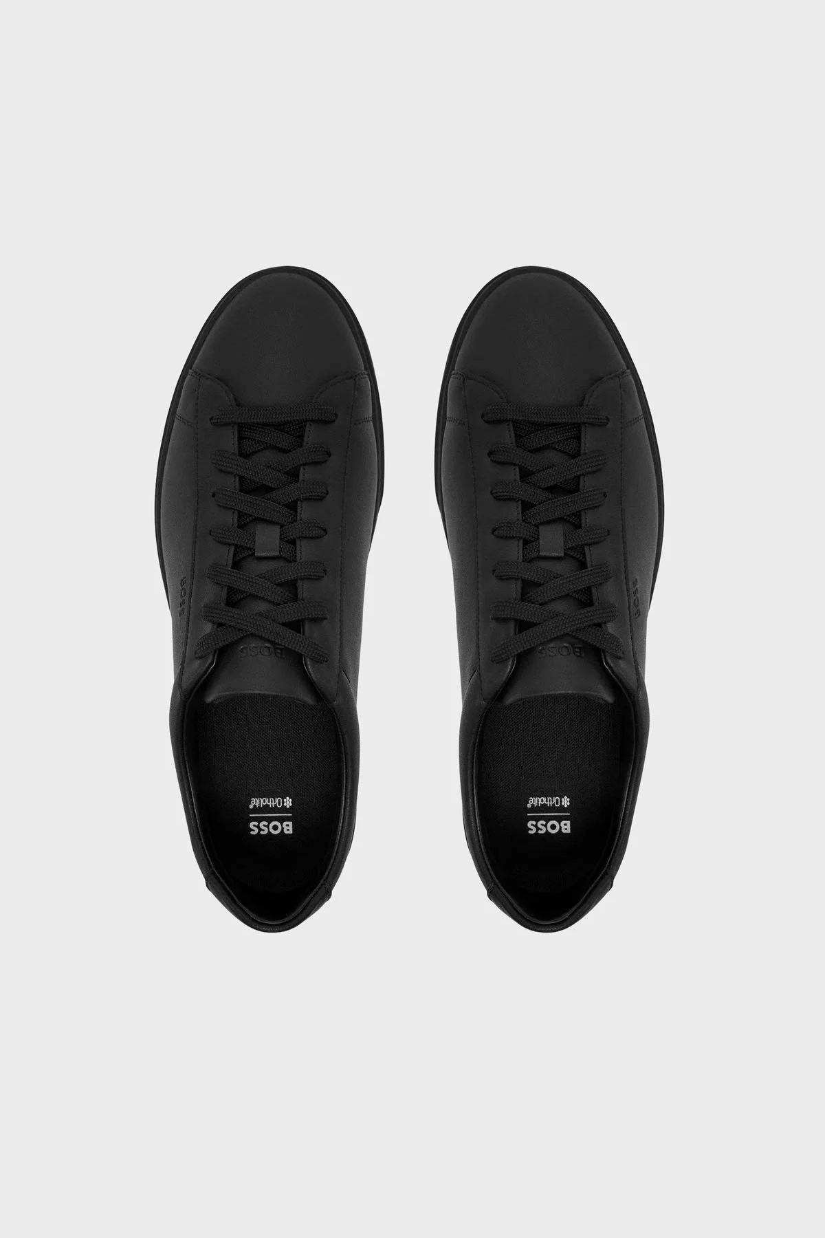 Boss Logolu Deri Sneaker Erkek Ayakkabı 50552853 005 SİYAH - 3