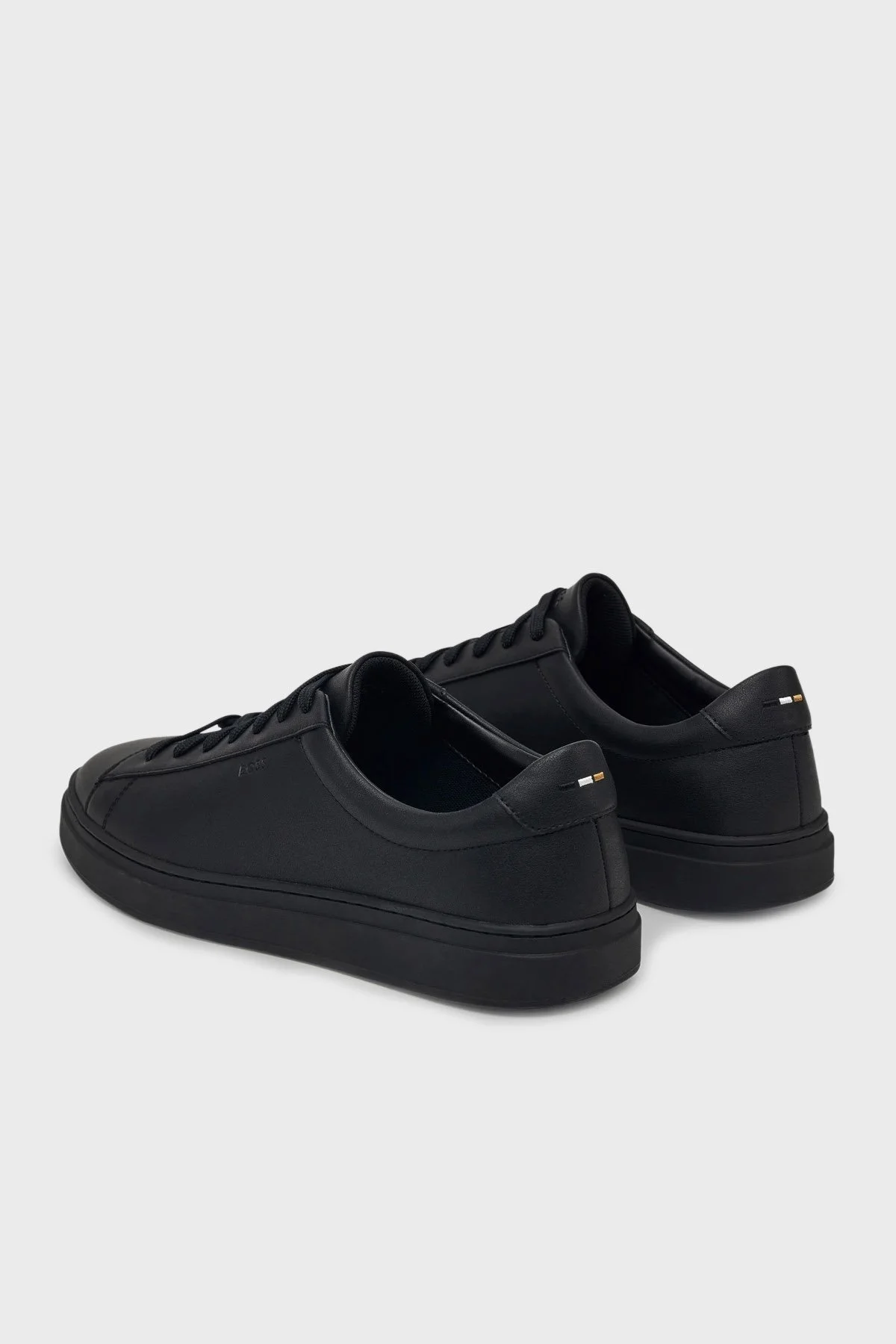 Boss Logolu Deri Sneaker Erkek Ayakkabı 50552853 005 SİYAH - 4