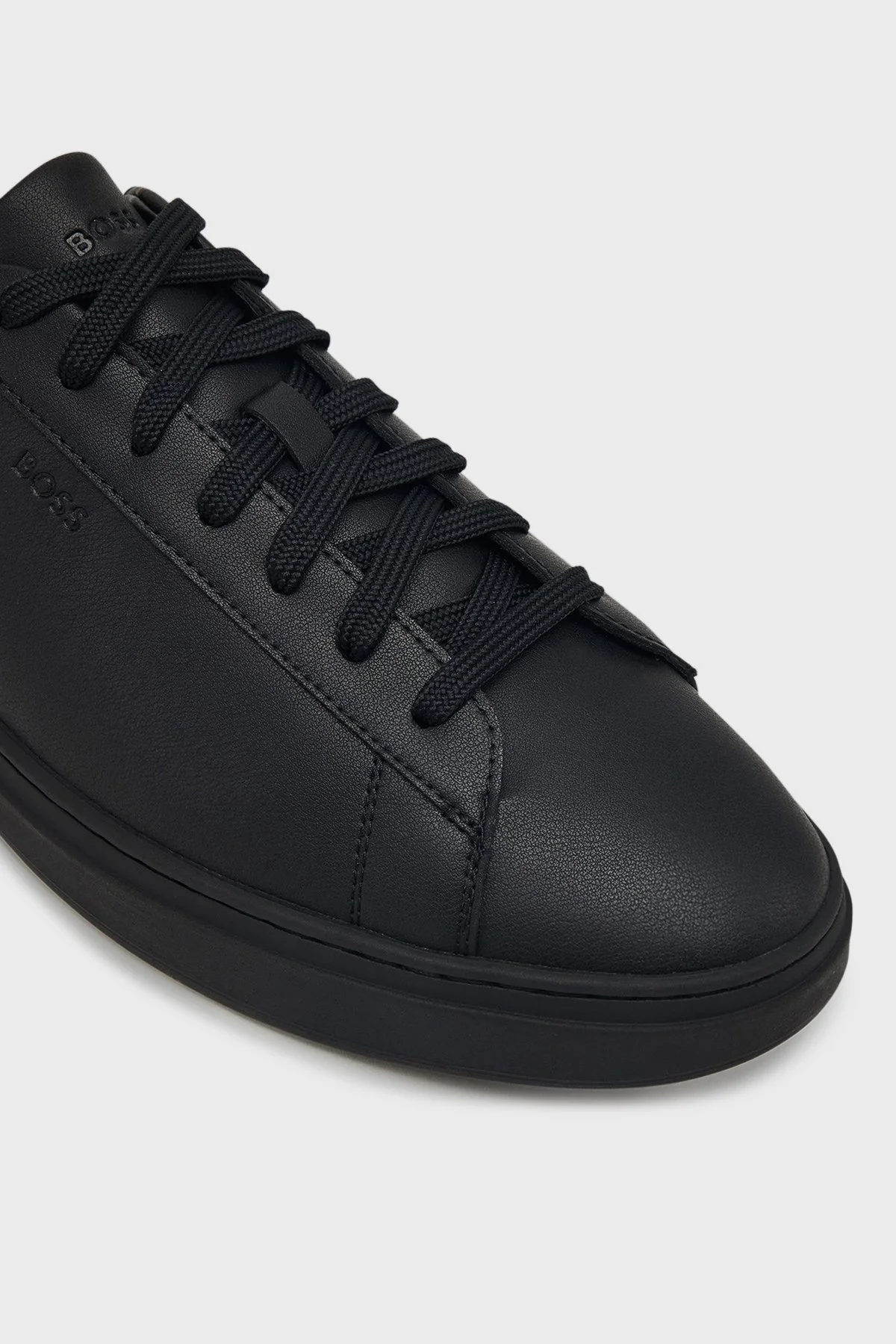 Boss Logolu Deri Sneaker Erkek Ayakkabı 50552853 005 SİYAH - 5