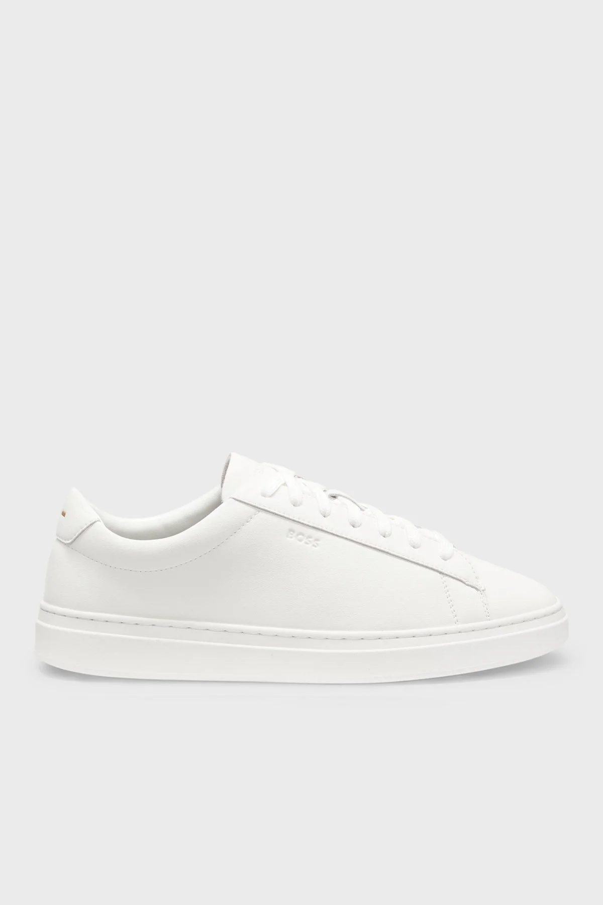 Boss Logolu Deri Sneaker Erkek Ayakkabı 50552853 100 BEYAZ - 1